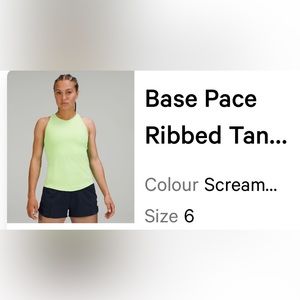 Lululemon Base Pace Ribbed Tank 6
